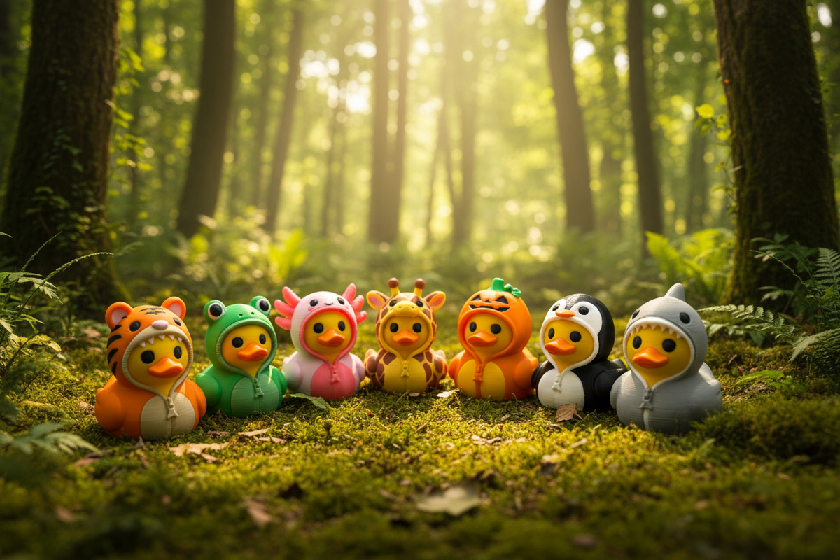 Onesie Ducks – Forest Background