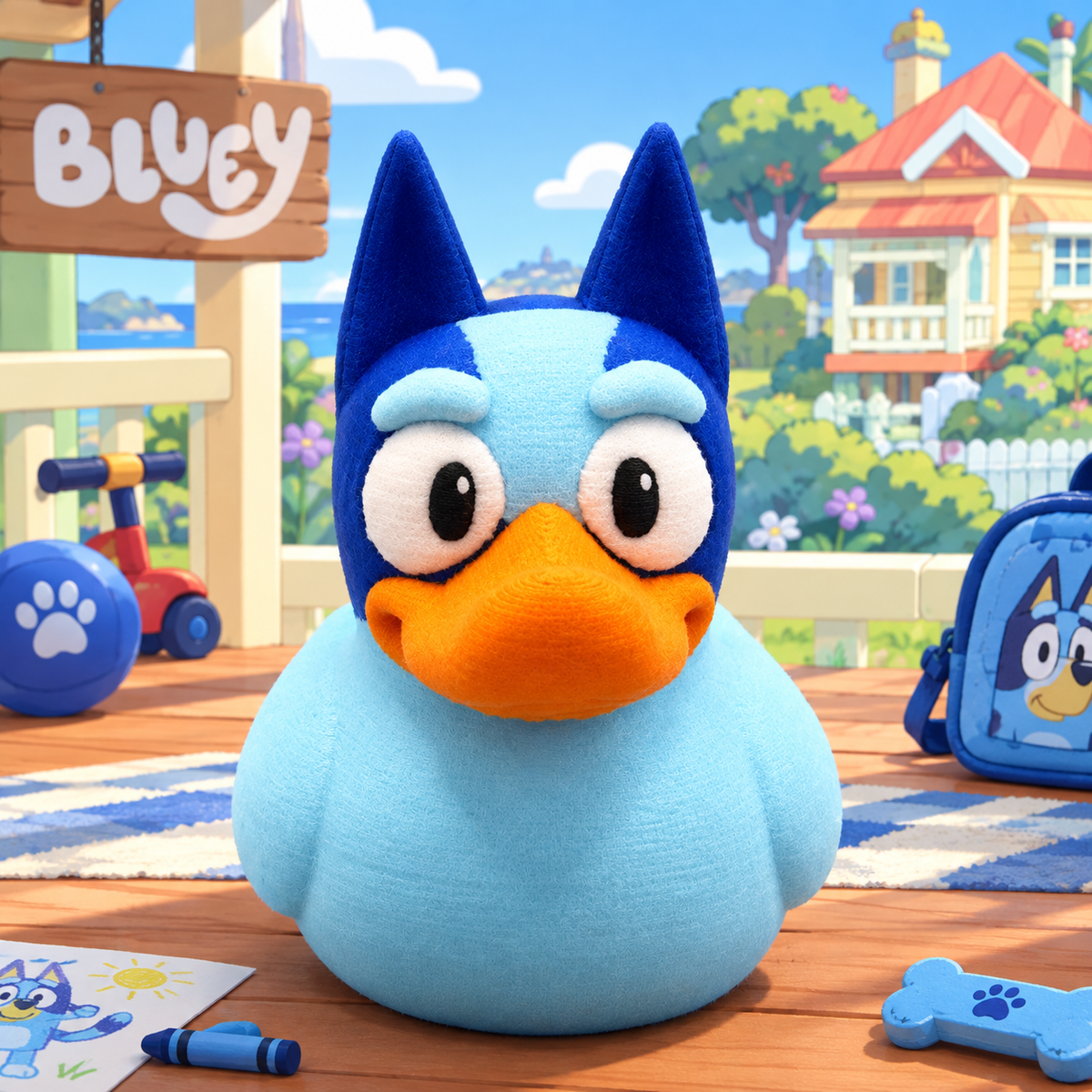 Bluey Duck – 3D Printed Collectible / Jeep / Cruise