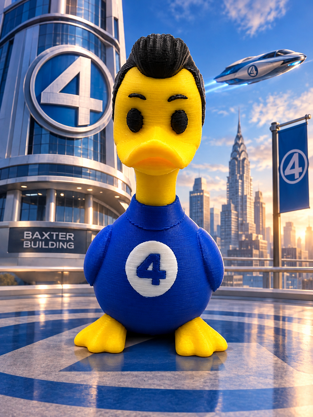 Fantastic 4 Mr. Fantastic Duck – 3D Printed Collectible / Jeep / Cruise
