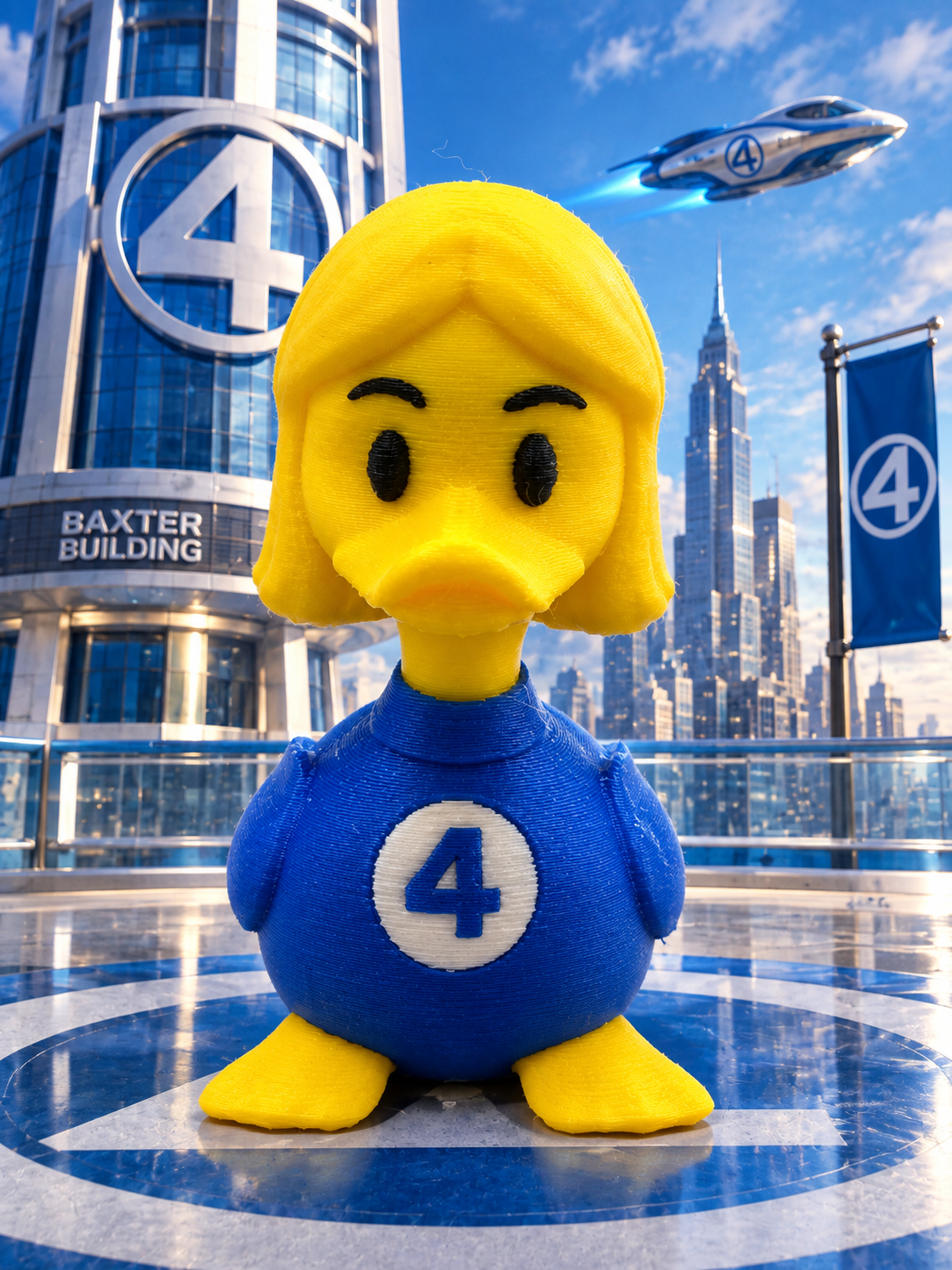 Fantastic 4 Sue Storm the Invisible Woman Duck – 3D Printed Collectible / Jeep / Cruise