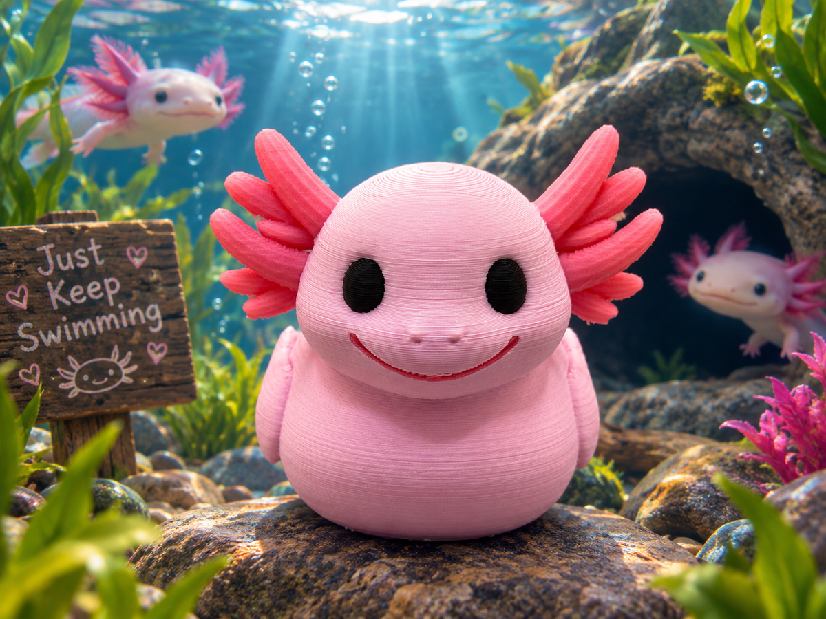 Axolotl Duck – 3D Printed Animal Collectible / Jeep / Cruise
