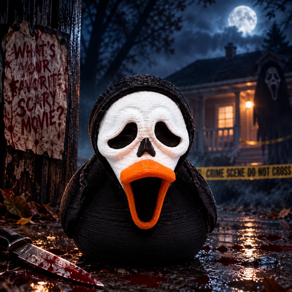 Ghostface Duck – 3D Printed Horror Collectible / Jeep / Cruise / Horror