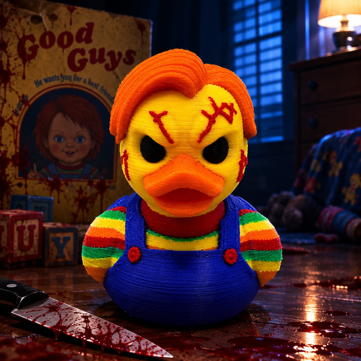Chucky Duck – 3D Printed Collectible / Jeep / Cruise / Horror / Doll