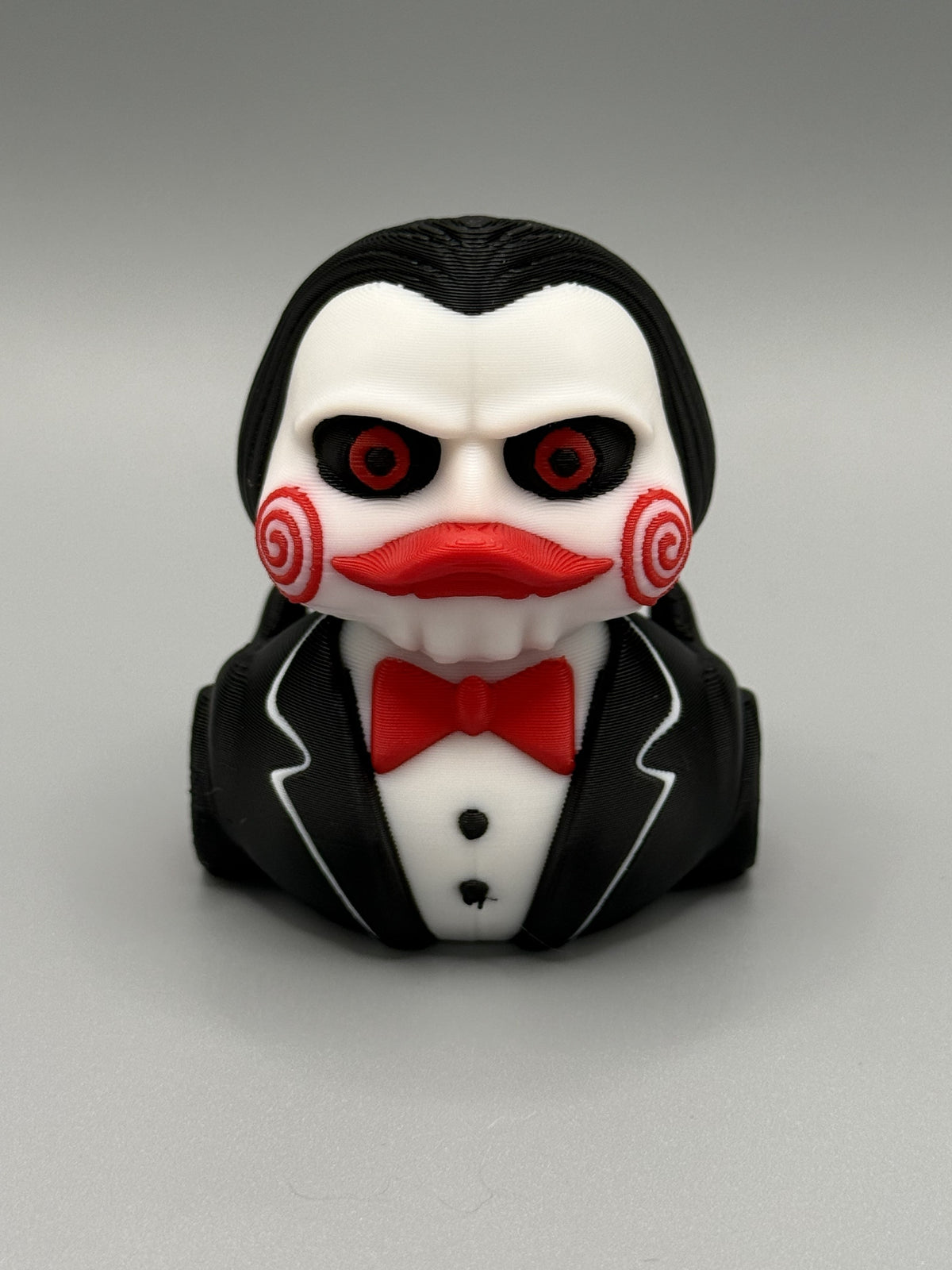 Billy the Puppet Duck front view – 3D printed horror collectible