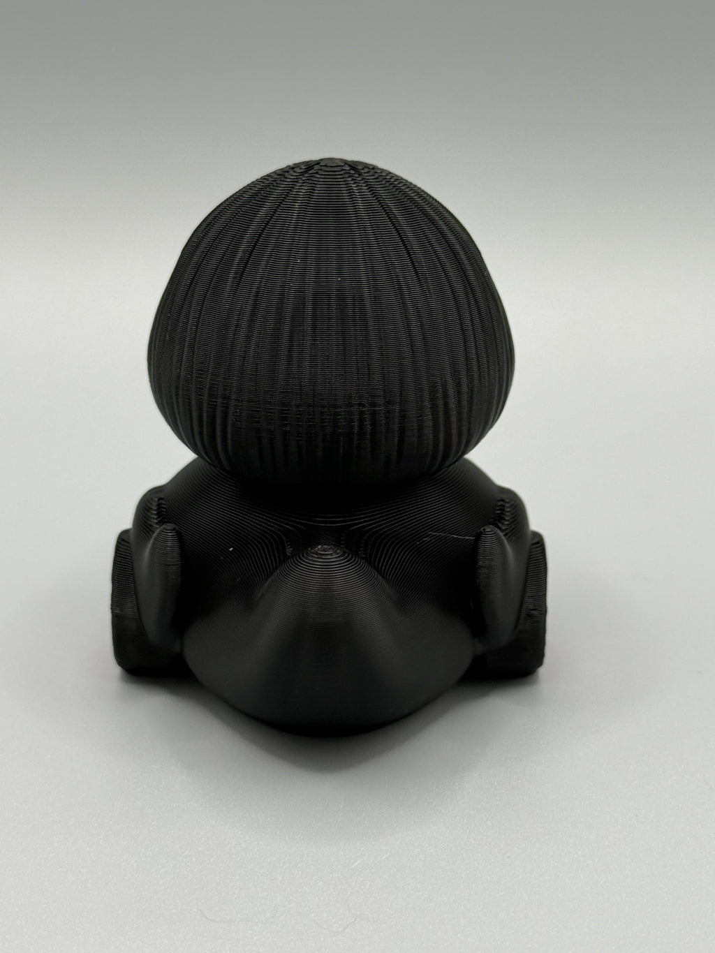 Billy the Puppet Duck back view – 3D printed in black PLA