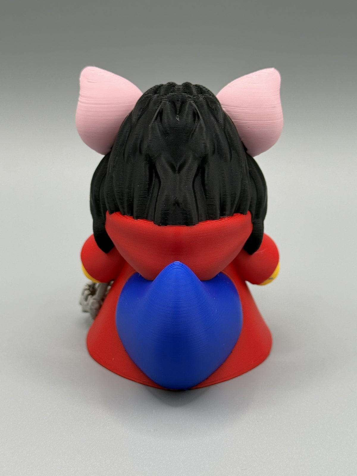 Pig Mask Duck back view – 3D printed in multicolor PLA