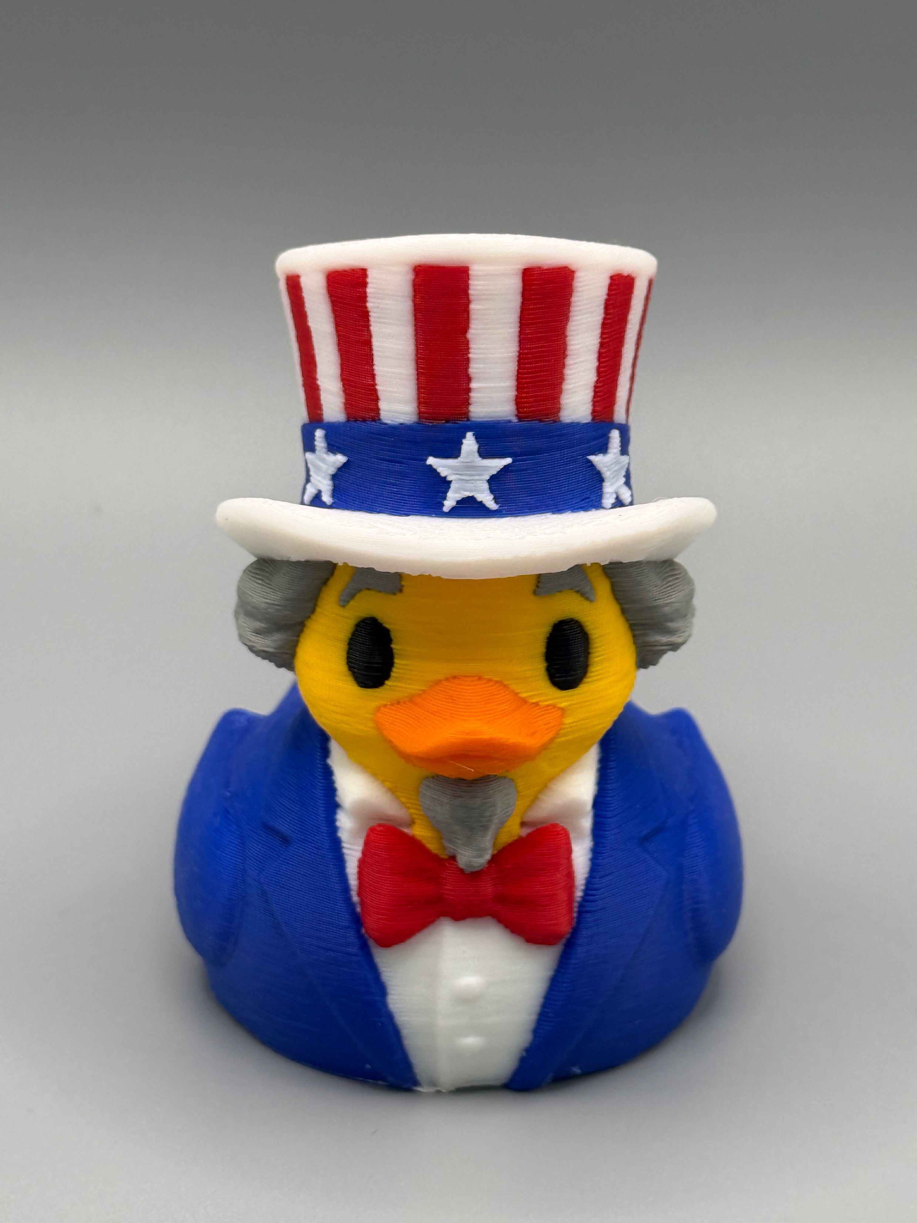 Uncle Sam Duck – 3D Printed Patriotic Collectible / Jeep / Cruise