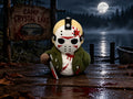 Jason Voorhees Duck at Camp Crystal Lake dock under full moon