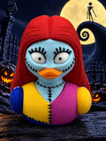Sally-Inspired Duck in Nightmare Before Christmas scene under the spiral moon