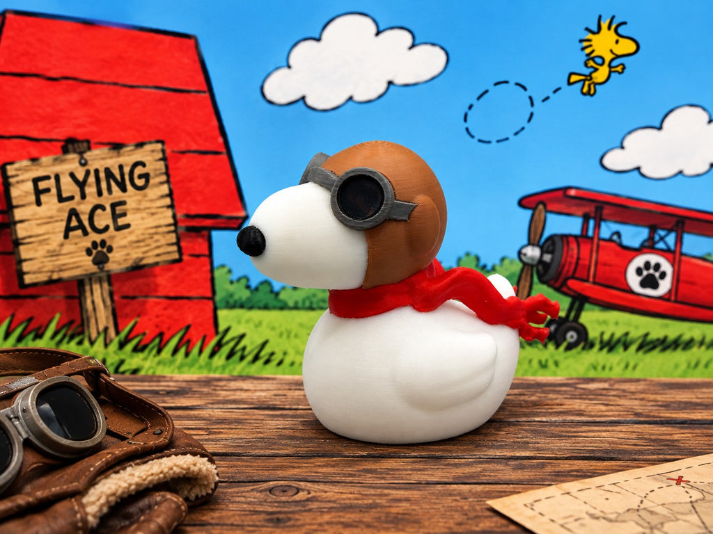 Snoopy Pilot Duck – 3D Printed Peanuts Collectible | Jeep | Cruise | Cartoon