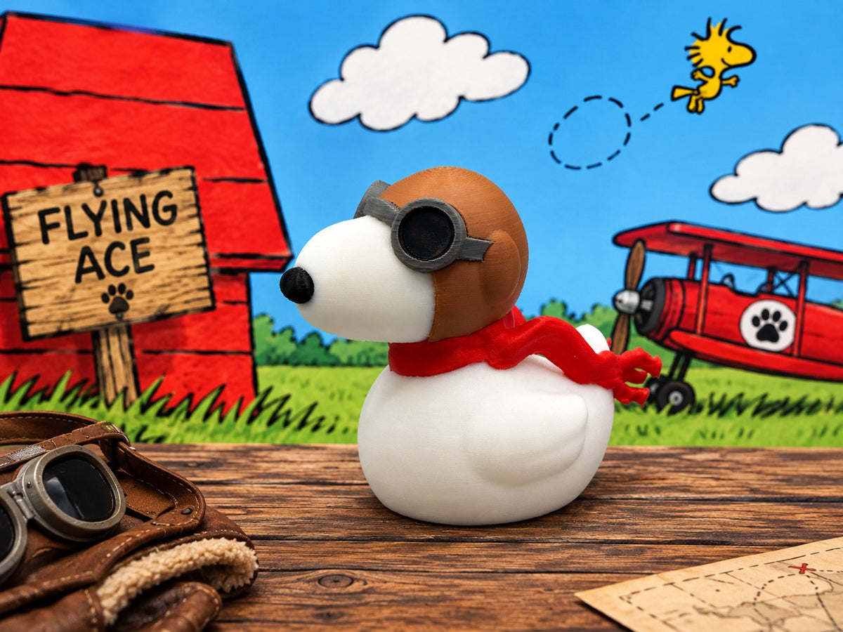 Snoopy Pilot Duck – 3D Printed Peanuts Collectible | Jeep | Cruise | Cartoon
