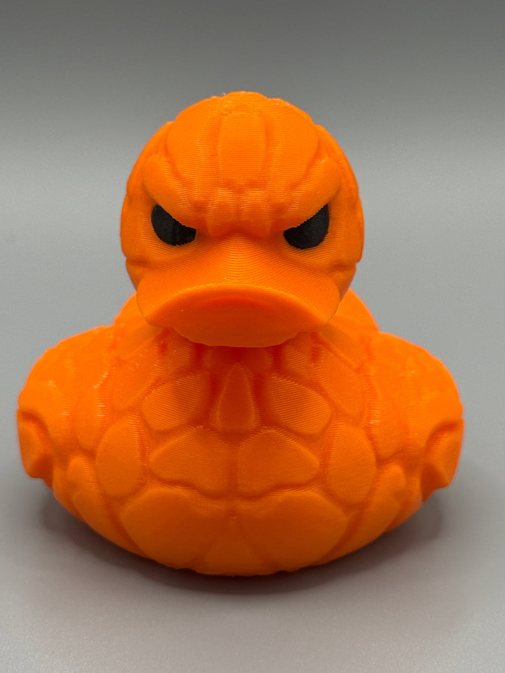 Fantastic 4 The Thing Duck – front view showing angry scowling face and rocky stone plates