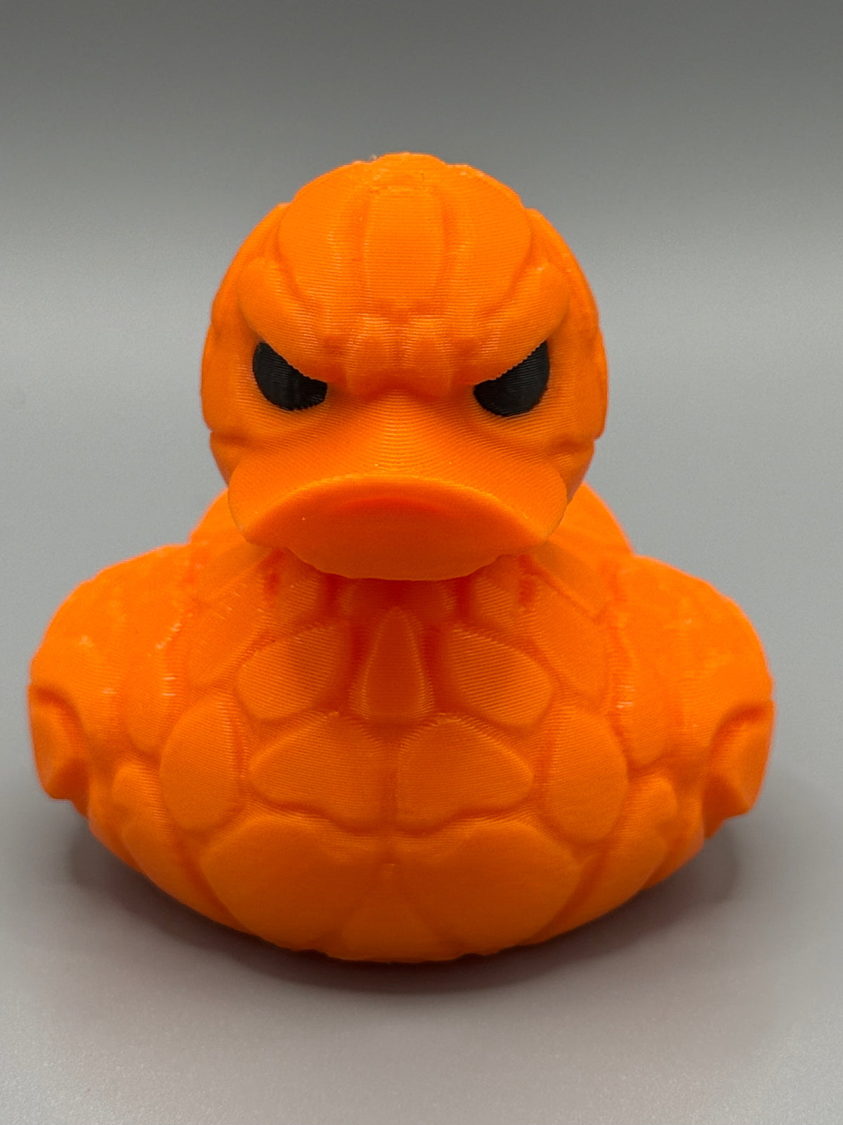 Fantastic 4 The Thing Duck – front view showing angry scowling face and rocky stone plates
